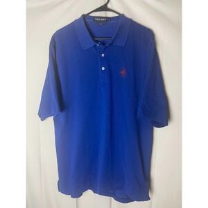 Polo Golf Atlanta Athletic Club Men's Polo Shirt Blue Red Size Large